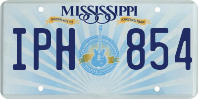 MS license plate IPH854