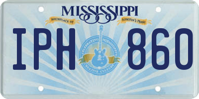 MS license plate IPH860