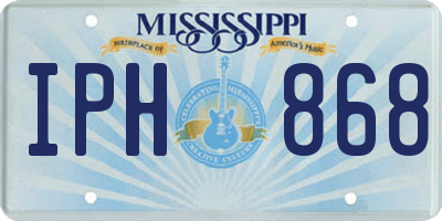 MS license plate IPH868