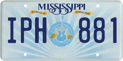 MS license plate IPH881