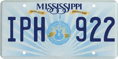 MS license plate IPH922