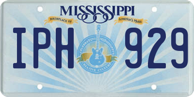MS license plate IPH929