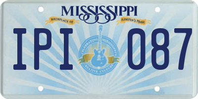 MS license plate IPI087