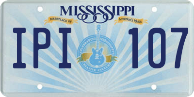 MS license plate IPI107
