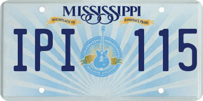 MS license plate IPI115