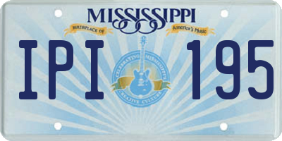 MS license plate IPI195