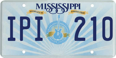 MS license plate IPI210