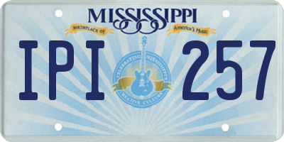 MS license plate IPI257