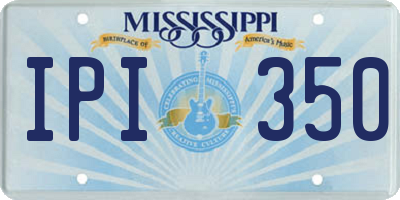 MS license plate IPI350
