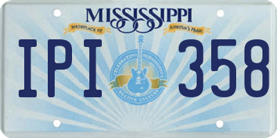 MS license plate IPI358
