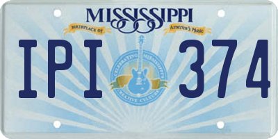 MS license plate IPI374