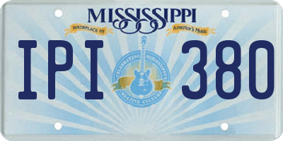 MS license plate IPI380