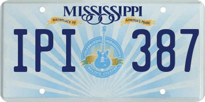 MS license plate IPI387
