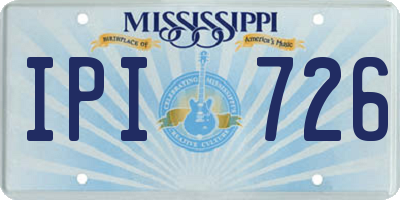 MS license plate IPI726