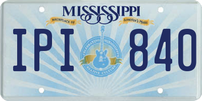 MS license plate IPI840
