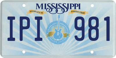 MS license plate IPI981