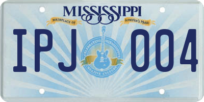 MS license plate IPJ004