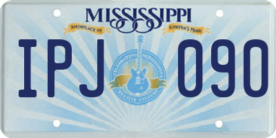 MS license plate IPJ090