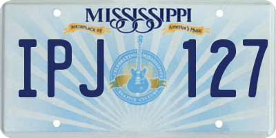 MS license plate IPJ127