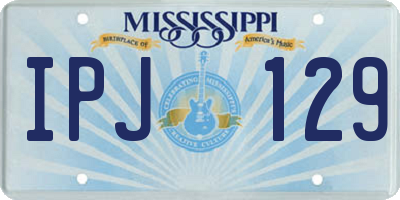 MS license plate IPJ129