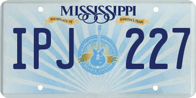 MS license plate IPJ227