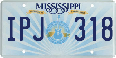 MS license plate IPJ318