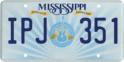 MS license plate IPJ351