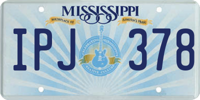 MS license plate IPJ378