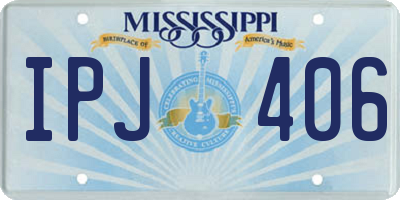 MS license plate IPJ406
