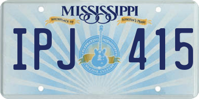 MS license plate IPJ415