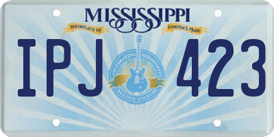 MS license plate IPJ423