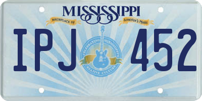 MS license plate IPJ452