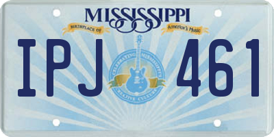 MS license plate IPJ461