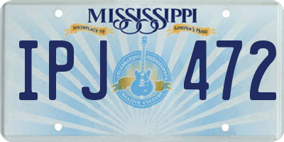 MS license plate IPJ472