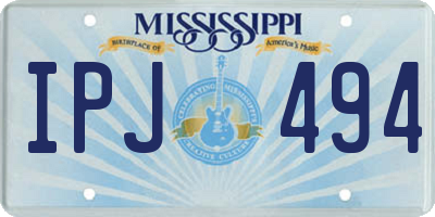 MS license plate IPJ494