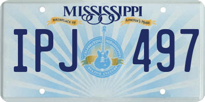 MS license plate IPJ497