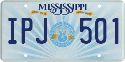 MS license plate IPJ501