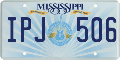 MS license plate IPJ506