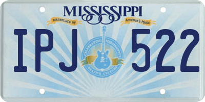 MS license plate IPJ522