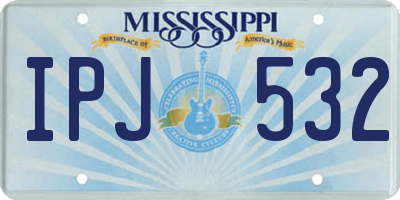 MS license plate IPJ532