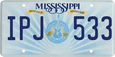MS license plate IPJ533