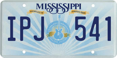 MS license plate IPJ541
