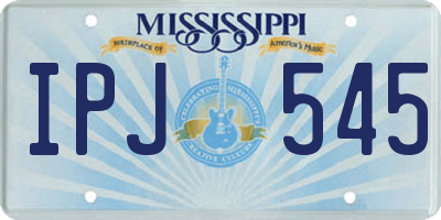 MS license plate IPJ545