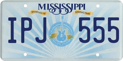 MS license plate IPJ555