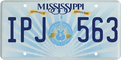MS license plate IPJ563