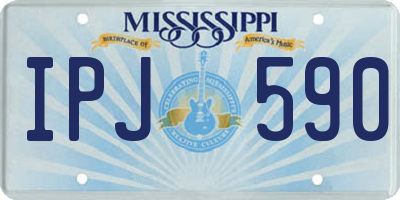 MS license plate IPJ590