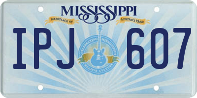 MS license plate IPJ607
