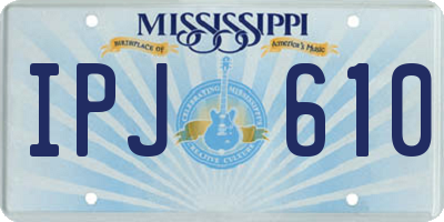 MS license plate IPJ610