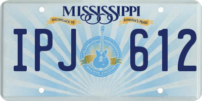 MS license plate IPJ612
