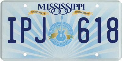 MS license plate IPJ618